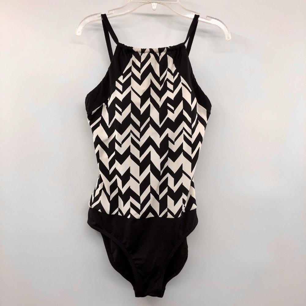Jag Swimsuit Womens 6 Used Black Cream